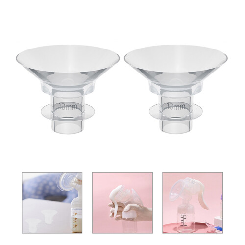 2 pcs flexible silicone flange inserts for breast pump, washable 2