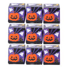 10Pcs Purple Paper Halloween Treat Boxes Thick Reusable Candy Cases