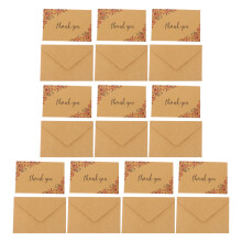 10pcs kraft thank you cards vintage memo multi-use cards