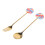 1 set rvs met lollyontwerp, en dessertvork 6