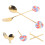 1 set rvs met lollyontwerp, en dessertvork 4