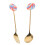 1 set rvs met lollyontwerp, en dessertvork 10
