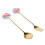 1 set rvs met lollyontwerp, en dessertvork 9
