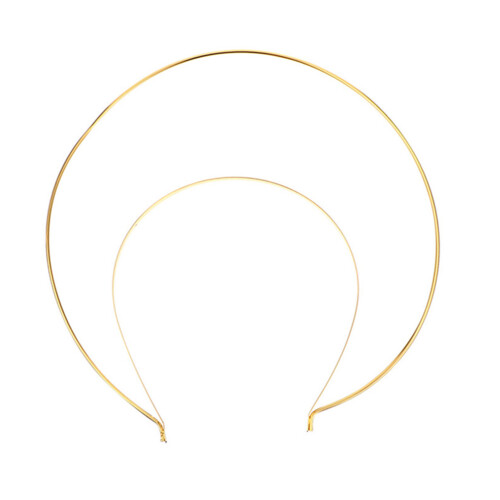 2St Gouden Dubbele Bruidskroon Haaraccessoire Voor Feest