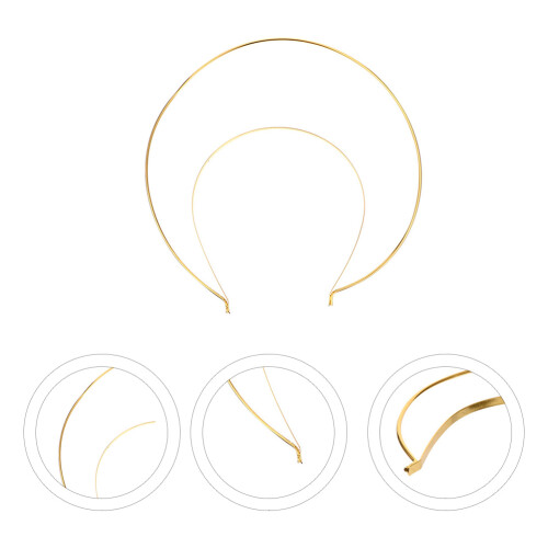 2St Gouden Dubbele Bruidskroon Haaraccessoire Voor Feest 2