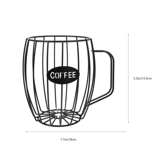 1Pc Black Iron Functional Coffee Capsule Storage Organizer 1