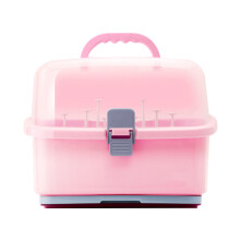draagbare opbergdoos flesvoeding baby, (roze)