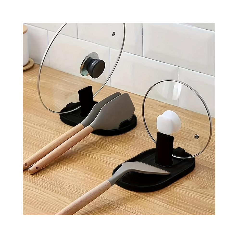 (Blue, 1 Count) Pot Lid Holder, 1 Count Soup Spoon Rack, Cooking Spatula Rest Holder, Pot Lid Rest Stand, Tableware Storage Rack, Kitchen Supplies, Ho-image-OPC-PKRDWQ7-NEW