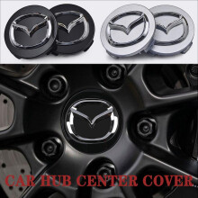 (black, 56mm) 4pcs 56mm Car Wheel Center Hub Cap Badge Emblem Decal Wheel Sticker For Mazda 3 6 Atenza Axela Demio CX3 CX5 MP MS RX8 Car Goods