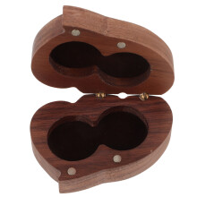 1Houten Rings Box Hartvormig Voor Verloving En Trouwringen