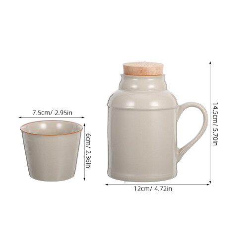 One Set Retro Ceramic Kitchen Water Kettle For Indoor Household Use 1