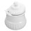 Ceramic Sugar Storage Jar Baroque Leaf Pattern White 1pcs 10