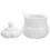 Ceramic Sugar Storage Jar Baroque Leaf Pattern White 1pcs 11