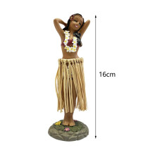 (Option 8) Hawaiian Dancing Girl Posing Dancer Car Interior Ornaments Dashboard Doll bobbleheads Hawaiian Souvenir Ornament Centerpieces