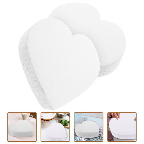 Worgeous 3 Pcs Decorating Foam Cake Model 20.00x20.00x5.00cm White 2