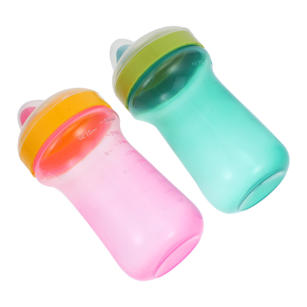 2Pcs Silicone Sippy Cups Baby Water Bottles Training Cups For Infants Inoomp