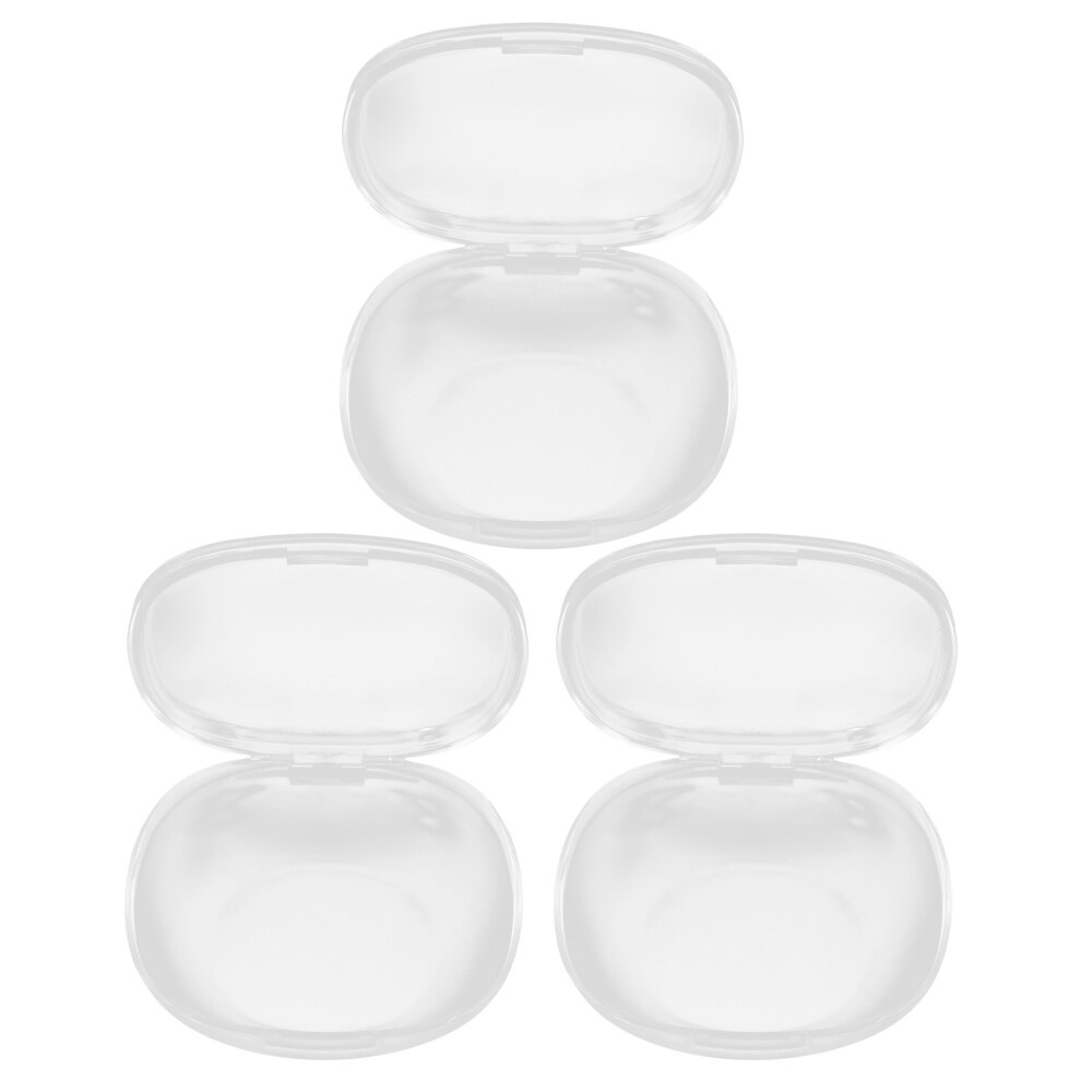 Aboofan 3Pcs Transparent Retainer Case For Dentures And Storage