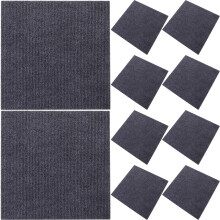 10Pcs Dark Grey Polyester Anti-Slip Self Adhesive Floor Tiles for Home