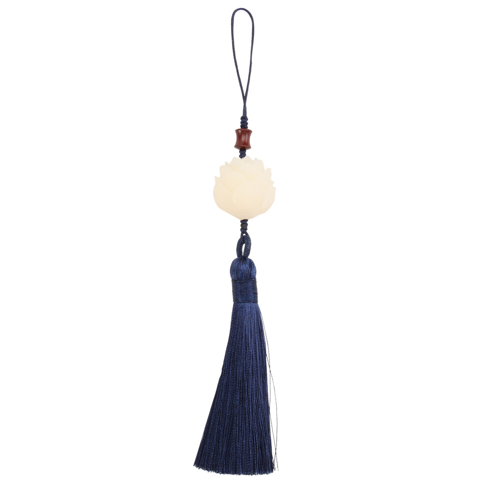 Phone Case Pendant Chinese Style Retro Bodhi Lotus Tassel Blue 3293956671135