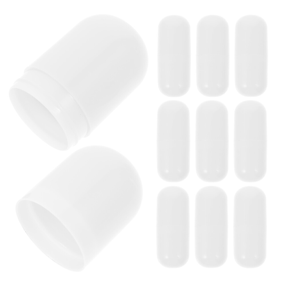 Villcase White 10Pcs Empty Lip Balm Containers Mini Travel Box For Diy Storage