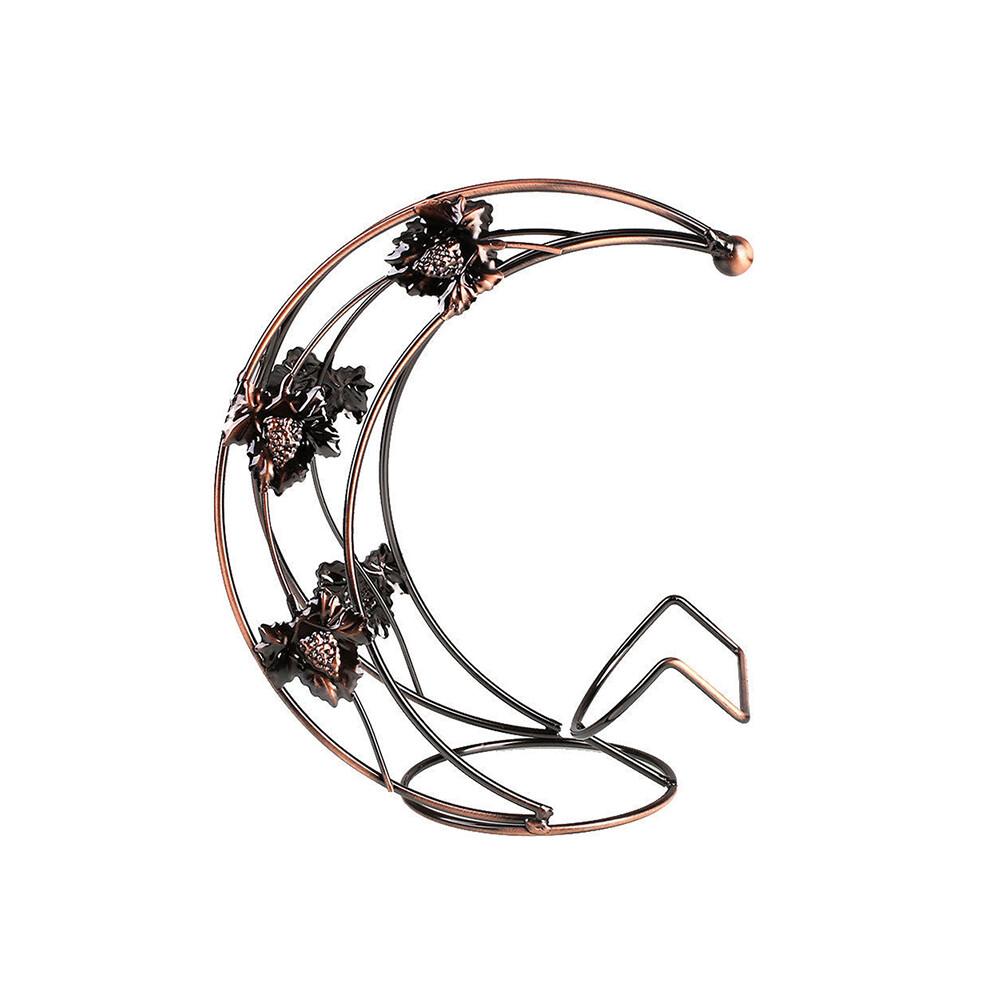 vintage style moon design wine holder stand bronze rack home accessory-image-OPC-PKRF58X-NEW