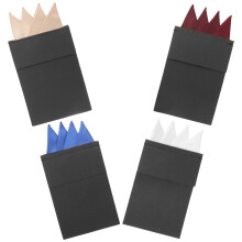 4Pcs Mens Pocket Squares Assorted Colors Fabric Handkerchiefs for Suit