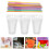 100pcs clear with zipper seal and straw, disposable 8