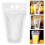 100pcs clear with zipper seal and straw, disposable 2