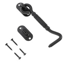 1Set Heavy Duty Black Stainless Steel Sliding Barn Door Latch Lock