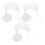 3 strings bird scaring reflective pendant for outdoor pigeon control 4