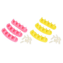 2 Boxes Manicure Frame Nail Art Display Rack Fake Nail Stand (Yellow )