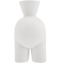 Body Art Flower Arranging Pot Desktop Ceramic Vase Adornment White