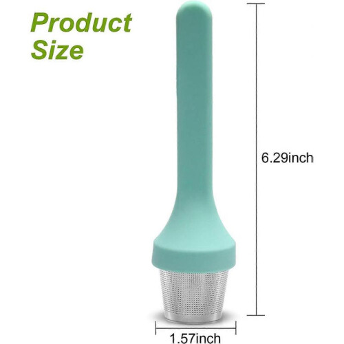 Tea Infuser, Silicone Handle Stainless Steel Tea Strainer Loose Tea Steeper Extra Fine Mesh Tea Filter 1