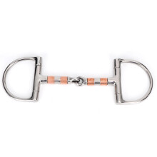 Stainless Steel Bit With Copper Rollers For Horse Snaffle Tool Accessories, 5 Inch Mouth, High Strength