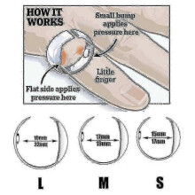 (Medium) Stop Snoring Ring Anti Snore Acupressure Sleep Aid Device Rings 3 Sizes Gifts