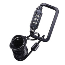 Bike Helmet Lock Mini Portable Anti-Theft Resettable 3 Digit Bicycle Cycling Spring Combination Cable Travel Luggage Hook Buckle Secure Device