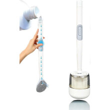 Refill Toilet Brush Cleaning Kit Wall Mount Toilet Brush and Holder Set, No-Slip Sturdy Cleaning Toilet Brush