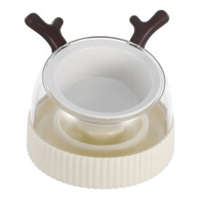 1Bol Pour Chiot Chat Design Stable En Céramique Marron Clair