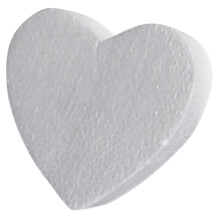 White Foam Heart Cake Model for Baking Practice and Party Decor