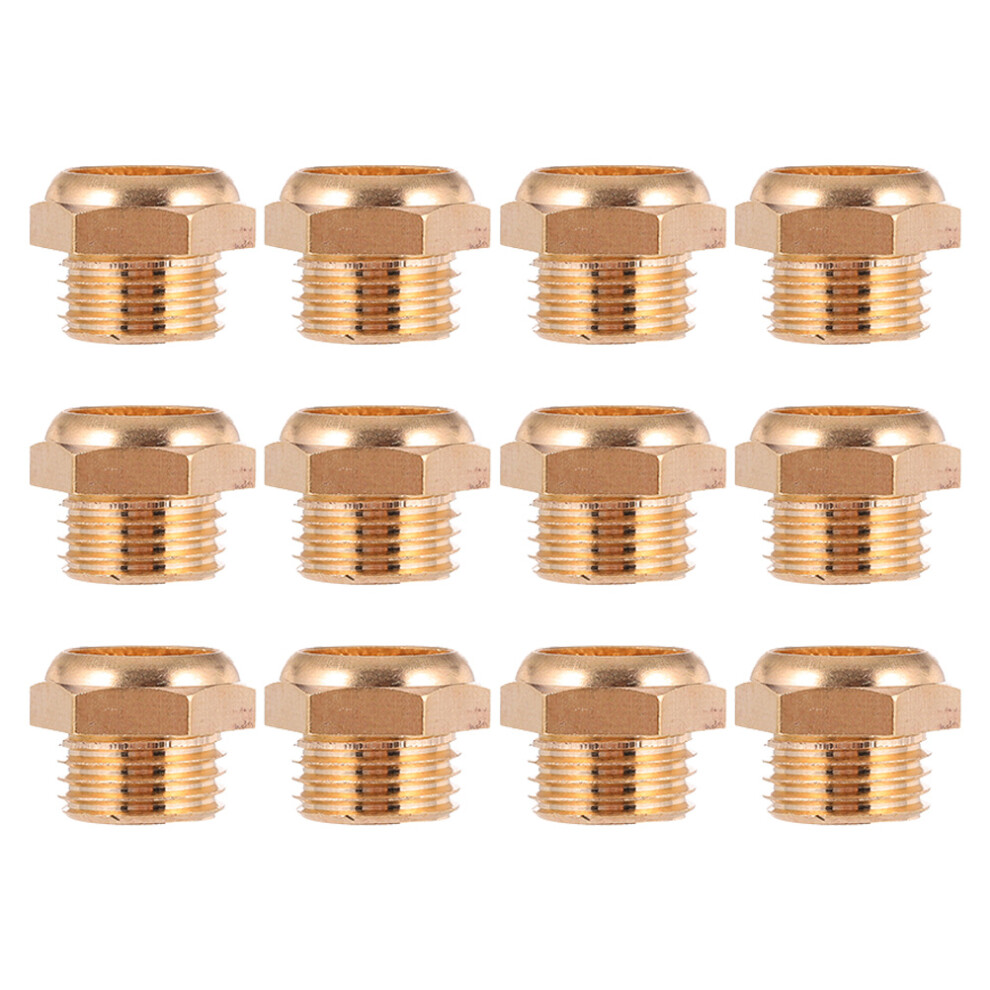 12Pcs Pneumatic Muffler G1/4 Male Thread Copper Silencer 3294012022120