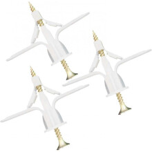 Plasterboard Wall Plugs & ScrewsExpanding BarrelAnti Rotate RibsBarbed JawsSuperior Tight Grip