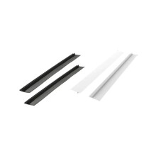 (Black*2pcs+White*2pcs, one-size) 2pcs Silicone Stove Gap Cover, Kitchen Counter Gap Filler, Heat Resistant Oven Gap Filler, Between Kitchen Appliances Washing Machine And