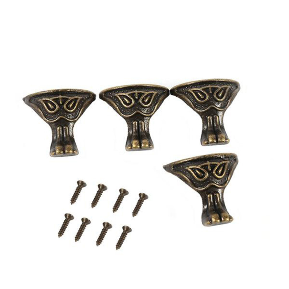 4Pcs Brass Corner Protector With Screws For Furniture Cabinet Box 3294012047321