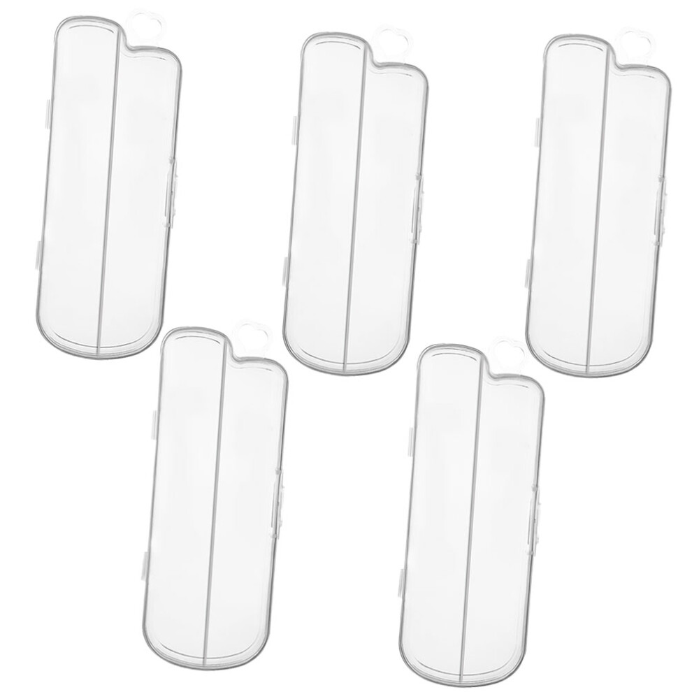 5 Pcs Baby Double Spoon Storage Box Silicone Pp Case For Home Travel Artibetter