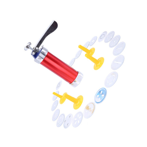 Red Biscuit Syringe Sugarcraft Mold Lightweight Easy Clean