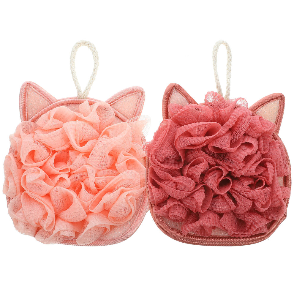 Artibetter 2Pcs Household Bath Balls Body Skin Scrubbers -Sided Exfoliating Tools