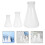 3pcs plastic conical flask with screw cap 50ml 100ml 500ml for lab use 11