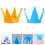 2Sets Creatieve Siliconen Kroon Helmaccessoires Kids 4