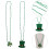 6Pcs St Patrick'S Day Necklace Clover Hanging Decor 4