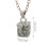 brass retro square ash photo box pendant chain 2